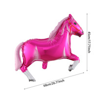 Ballon gonflable de film d'aluminium d'animaux de dessin animé ballons animaux en forme de cheval au galop