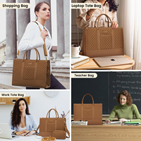 LOVEVOOK Lot de 2 sacs de travail matelassés tendance 15,6 pouces, imperméables, sacs à bandoulière de voyage, sacs fourre-tout d'affaires, sacs à main, sacs pour ordinateur portable pour femmes