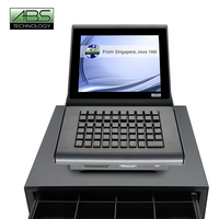 Sistema de Gestión de Pagos sin Efectivo para Tiendas de Ropa y Supermercados, Mini10 POS con Software Windows 10, Intel J1900, Diseño Moderno en Blanco, ABS