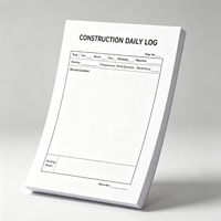 Carnet de bord de chantier personnalisé à une page pour l'enregistrement des travaux et la documentation des questions en instance