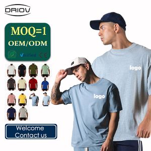 Áo thun nam cổ tròn trơn kiểu dáng ôm body tay raglan ngắn, vai xuông, chất liệu dệt kim 95% cotton 5% spandex, áo tập gym - Product Image 1