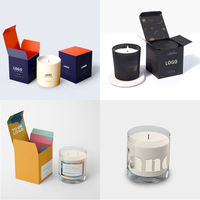 Boîte rigide en carton recyclé imprimé sur mesure de luxe avec doublure en éponge, emballage écologique pour la vente en gros de bougies