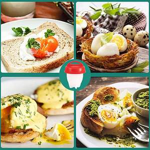 6 pièces/ensemble, Mini support à œufs cuits à la vapeur sans coquille, pochage rapide, tasse à œufs antiadhésive, pochoirs à œufs, <span class=keywords><strong>cuiseur</strong></span> à œufs - Product Image 5