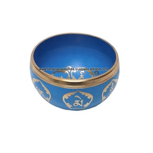 ชามร้องเพลงทำจากทองเหลืองทิเบตสีเทอร์ควอยซ์จากต่างประเทศ - Product Image 2