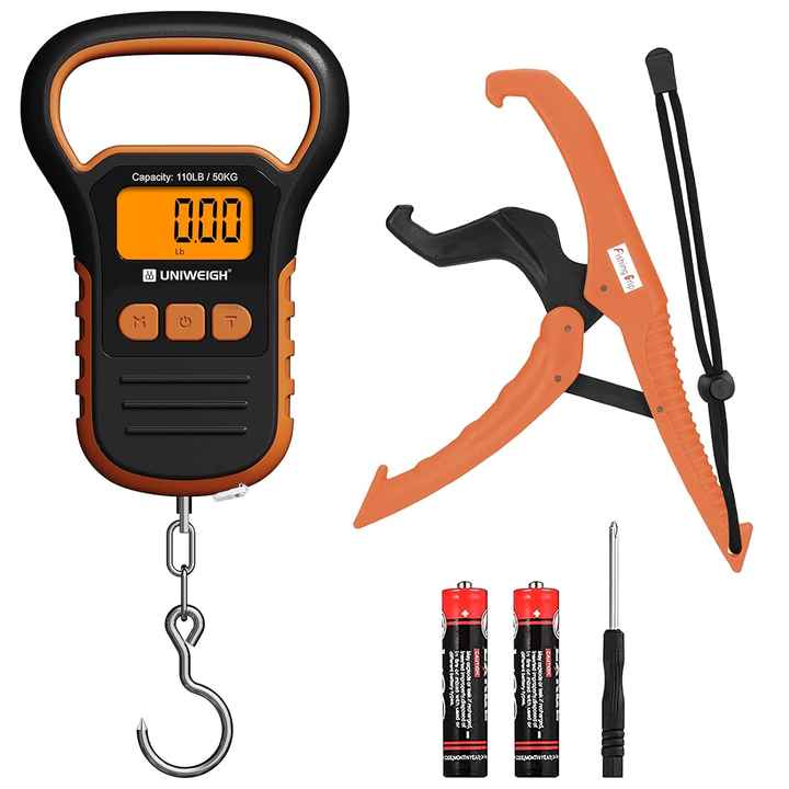 110lb/50kg Digital Fishing Scale Stainless Steel Electronic Hanging ...