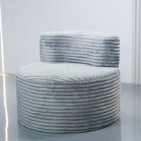 Canapé-lit Chesterfield rond en velours compressé pour hôtel, mobilier de salon, sans assemblage requis
