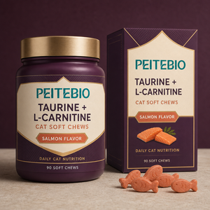 PEITEBIO <span class=keywords><strong>Taurine</strong></span> L-Carnitine Friandises à mâcher pour chats pour une nutrition quotidienne des chats Saveur saumon 90 - Product Image 5