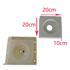 Reazone R6 Nouveau Modèle 2026 Moule à Briques Creuses Double Face en ABS 8"x8" (20x20x10cm) Haute Résistance pour Piliers de Porte Extérieurs et Allées de Jardin - Product Image 2