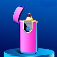 Nouvel Arrivage 2025 – Briquet USB Rechargeable à Double Arc en Métal, Écologique, Portable, Coupe-Vent, à Batterie Lithium, Idéal pour Cadeaux Promotionnels