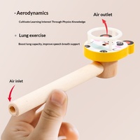 Jeu de soufflage de ballon en bois personnalisé, jouet éducatif précoce, capacité pulmonaire, entraînement des muscles buccaux, entraînement sensoriel, ballon flottant en bois pour enfants