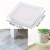 4*4cm Rutschfeste Verstellbare Waschbare Anti-Vibrations-Pads Wiederverwendbare Multifunktionale Selbstklebende Stoßdämpfende Geräuschlose Unterlagen