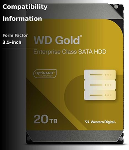 20TB <span class=keywords><strong>WD</strong></span> Vàng lớp doanh nghiệp <span class=keywords><strong>SATA</strong></span> nội bộ ổ cứng <span class=keywords><strong>HDD</strong></span> - 7200 rpm, <span class=keywords><strong>Sata</strong></span> 6 Gb/giây, 512 Mb Bộ nhớ Cache, 3.5 "-wd202kryz - Product Image 3