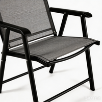 Chaise de loisirs pliante portable moderne d'extérieur en gros, avec cadre métallique durable, tissu respirant, résistant aux UV et léger
