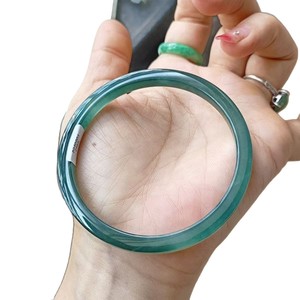 Bracciale Aimgal in Giada Verde Blu Ghiaccio Naturale del Guatemala 10mm per Coppie, Certificato NGTC - Product Image 5