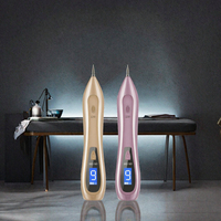 Stylo portable 2-en-1 LCD ABS à 9 vitesses pour l'élimination des taches cutanées, verrues et marques pigmentaires du visage, équilibrant le teint inégal