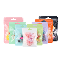 Bolsa con cierre de cremallera de PE transparente de color, bolsita, Material de embalaje bonito, bolsas para pendientes con cierre hermético, anillos, Relojes