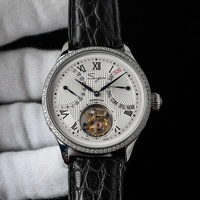 Montre-bracelet pour homme Sugess Tourbillon, mécanique à remontage automatique, mouvement original 8004, analogique, date, fonctions squelette, acier inoxydable