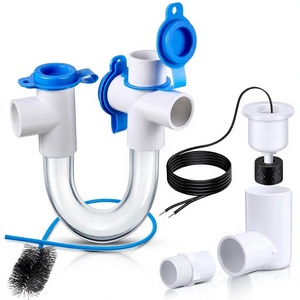 Kit combiné de nettoyage de siphon de <span class=keywords><strong>condensat</strong></span> standard 3/4 pouce avec brosse et interrupteur à flotteur pour systèmes CVC et climatiseurs - Product Image 1