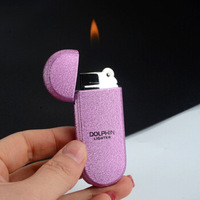Briquet à flamme ouverte gonflable avec roue de meulage et lettrage personnalisé