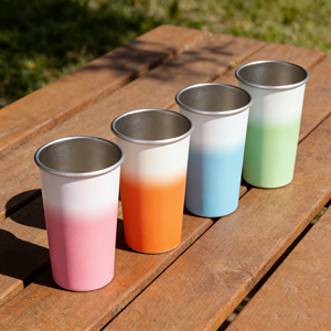 Gobelet isotherme en acier inoxydable à paroi simple, 480 ml, avec revêtement en poudre, changeant de couleur aux UV, pour soda, jus, bière, idéal pour les voyages et les activités de plein air - Product Image 1