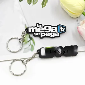 For PVC Soft Rubber Letter Keychain Custom Creative Logo Key Ring Advertising Promotional Gifts Activity Gift Pendant