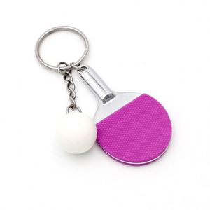 Fashion Promotional Gift 3D <b>Mini</b> Ping Pong Ball Racket Pendant <b>Table</b> Tennis Keychain Accessories for Key Bag - Product Image 3