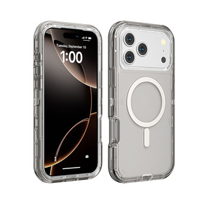 Funda transparente para móvil Apple <span class=keywords><strong>iPhone</strong></span> 18 Pro Max 17 Air 16, compatible con carga inalámbrica, funda magnética transparente para 18 Pro, MOQ 500 unidades. - Product Image 2