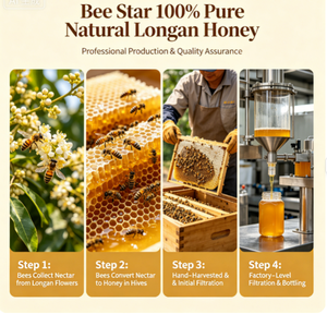 Miel de longane cru Bee Star 100% pur naturel, vente en gros, nectar d'abeille naturel, qualité alimentaire, miel d'exportation - Product Image 2