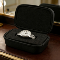 Étui de montre portable multifonctionnel et résistant à l'eau en EVA avec logo personnalisé, fermeture éclair, pour voyage en extérieur