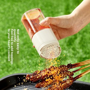 2 in 1 180ml Portable Empty Clear Glass Seasoning Bottles Storage Seasoning <strong>Containers</strong> Spice Jars with Shaker Lids - Product Image 1