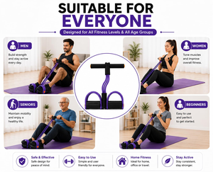 Banda de Resistencia de Alta Calidad con 4 Tubos para Ejercicios de Abdomen y Piernas, Pedal de Yoga, Reductor de Pedales, Cuerda de Tracción - Product Image 3