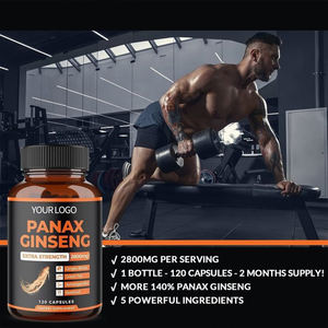 Suplemen <span class=keywords><strong>Ginseng</strong></span> <span class=keywords><strong>Panax</strong></span> Premium OEM Siap Kirim - Ekstra Kuat 2800mg untuk Energi Harian - 120 Kapsul - Product Image 6