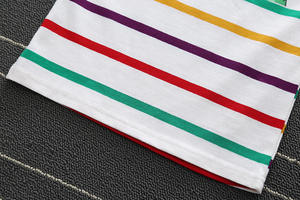 Vêtements pour enfants en gros, t-shirt rayé uni pour garçon et pantalon jaune à motif de dessin animé, provenant d'un fournisseur chinois - Product Image 4