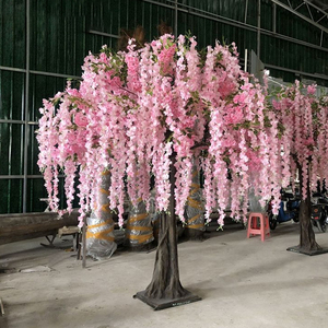 Grandes plantes ornementales <span class=keywords><strong>D</strong></span>écoration <span class=keywords><strong>exotique</strong></span> Fleur artificielle Glycine artificielle Arbres à fleurs <span class=keywords><strong>D</strong></span>écoration intérieure/extérieure Toutes saisons - Product Image 6