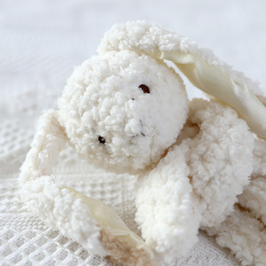 Adorable <span class=keywords><strong>Doudou</strong></span> Lapin de Sécurité Fait Main pour Nouveau-nés, Couverture Apaisante Super Douce pour Bébé - Product Image 3