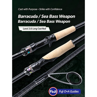 Joran Pancing Tangle Free Fuji O+A Guide MH 30+40T High Carbon Rod, Mudah untuk Mancing Ikan Besar, Lemparan Jauh, Ferrule Slip-over, untuk Umpan Buatan
