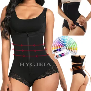 Hygieia Oem Stage 2 Faja Colombianas Post Surgery Slim Plus Size Full Body Shaper Tummy Control Shapewear Bodysuit