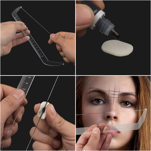 Kit de Diseño de Cejas, Microblading de Plástico, Maquillaje Permanente, Regla de Línea de <span class=keywords><strong>Flecha</strong></span>, Herramienta de Posicionamiento PMU - Product Image 3