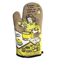 Großhandels preis Baumwolle Doppel druck Hitze beständige Küche Kochen Mikrowelle Ofen handschuhe Handschuhe Matte Set