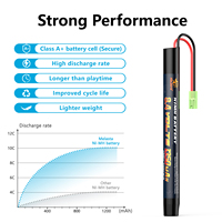 Melasta Batterie rechargeable Airsoft Power 8.4v 1350mah Nimh Batterie pour carabine à air comprimé Airsoft Toy