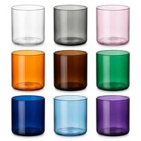 Mug à café en verre borosilicate personnalisé multicolore avec logo - 200 ml 350 ml - Ensemble de tasses à boire colorées minimalistes - Boîte cadeau OEM en gros