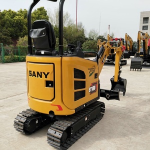 L'excavatrice sur chenilles Sany SY18U est équipée d'un dispositif de travail inclinable, la mini-excavatrice SY18 avec une pelle de bulldozer. - Product Image 6