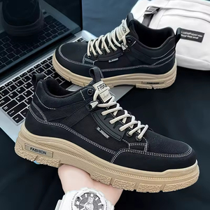 Zapatos Casuales de Hombre para Senderismo al Aire Libre en Otoño, con Cordones, Modernos, de Caña Alta, Antideslizantes, Transpirables, Resistentes al Desgaste, que Aumentan la Altura, Suaves - Product Image 2