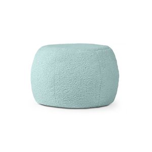 Pouf DB Jaxx Ellis vert minéral en fausse fourrure d'agneau, ottoman moderne pour la décoration du salon, petite taille - Product Image 1