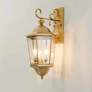 Lampes de jardin vintage en laiton de haute qualité Senzhao, éclairage LED promotionnel, applique murale extérieure, étanche - Product Image 2