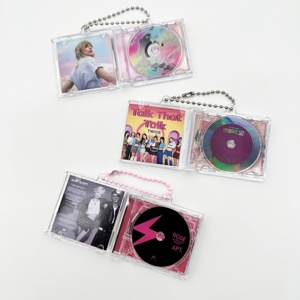 Mini <span class=keywords><strong>CD</strong></span> personnalisé porte-clés <span class=keywords><strong>lecteur</strong></span> de musique NFC Scan papier cartonné porte-clés breloques de musique Kpop acrylique bricolage Mini Album <span class=keywords><strong>CD</strong></span> boîte porte-clés - Product Image 2