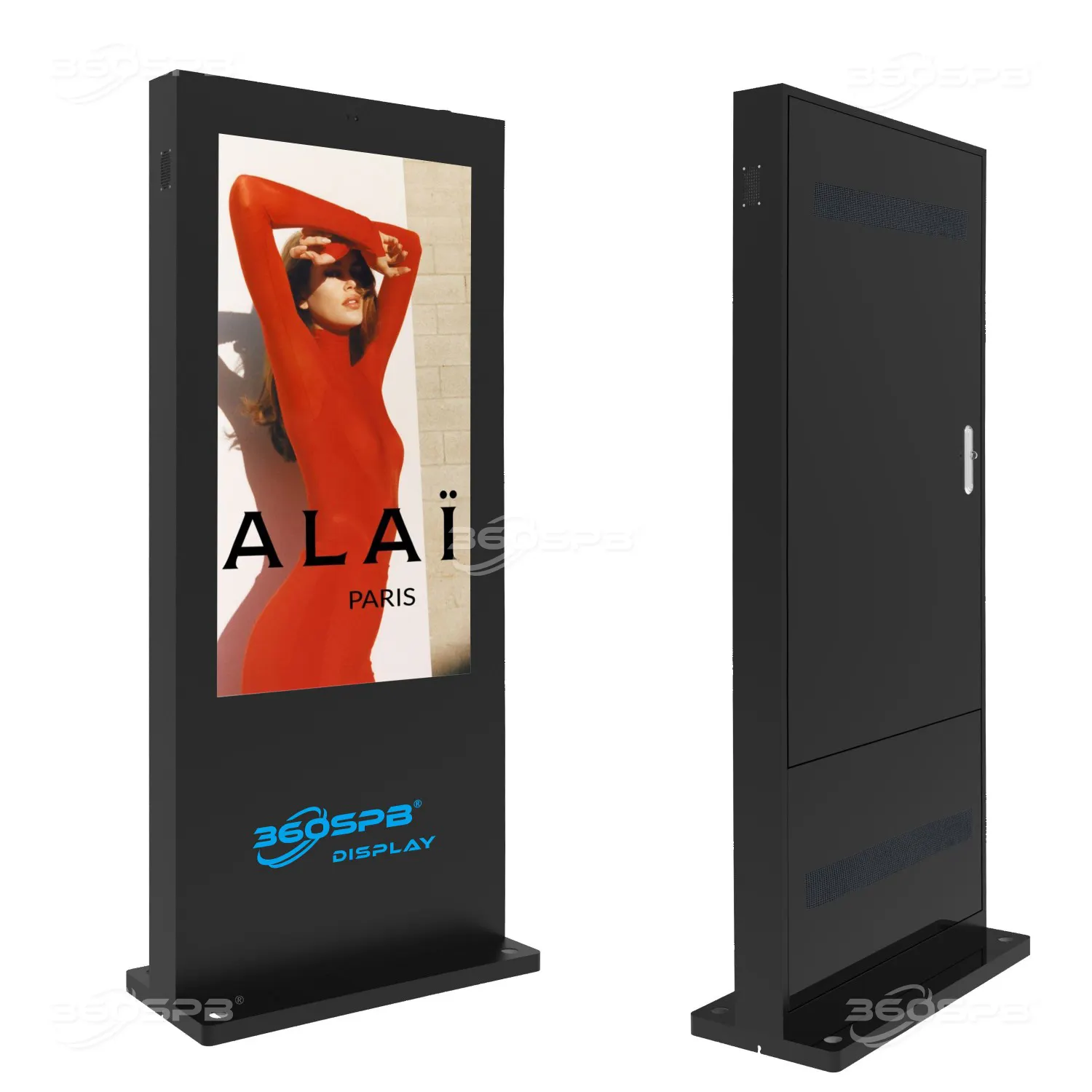 360SPB | Lantai telanjang berdiri telanjang layar LCD 32 ", sistem pendingin udara, tahan Air IP65