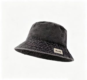 Sombrero de Lona INJAE Unisex, Color Sólido, Casual, Primavera/Verano, con Logotipo en la Borde, para Adultos - Product Image 5