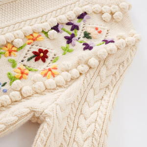 Factory Custom <strong>Women</strong> <strong>Knit</strong> Sweater Long Sleeve Crew Neck Ladies <strong>Cardigans</strong> Fashion <strong>Cable</strong> Hand Embroidery <strong>Women</strong> <strong>Knit</strong> <strong>Cardigan</strong> - Product Image 6