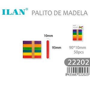 Bastoncini di Legno ILAN 93x10mm 50pz Forniture per Artigianato - Product Image 1